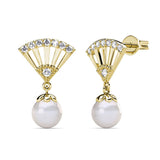 CARALI / MYC Paris - Ingride Pearl Earrings - Gold and Crystal