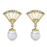 CARALI / MYC Paris - Ingride Pearl Earrings - Gold and Crystal