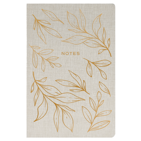 Gold Leaf Fabric Notes Journal