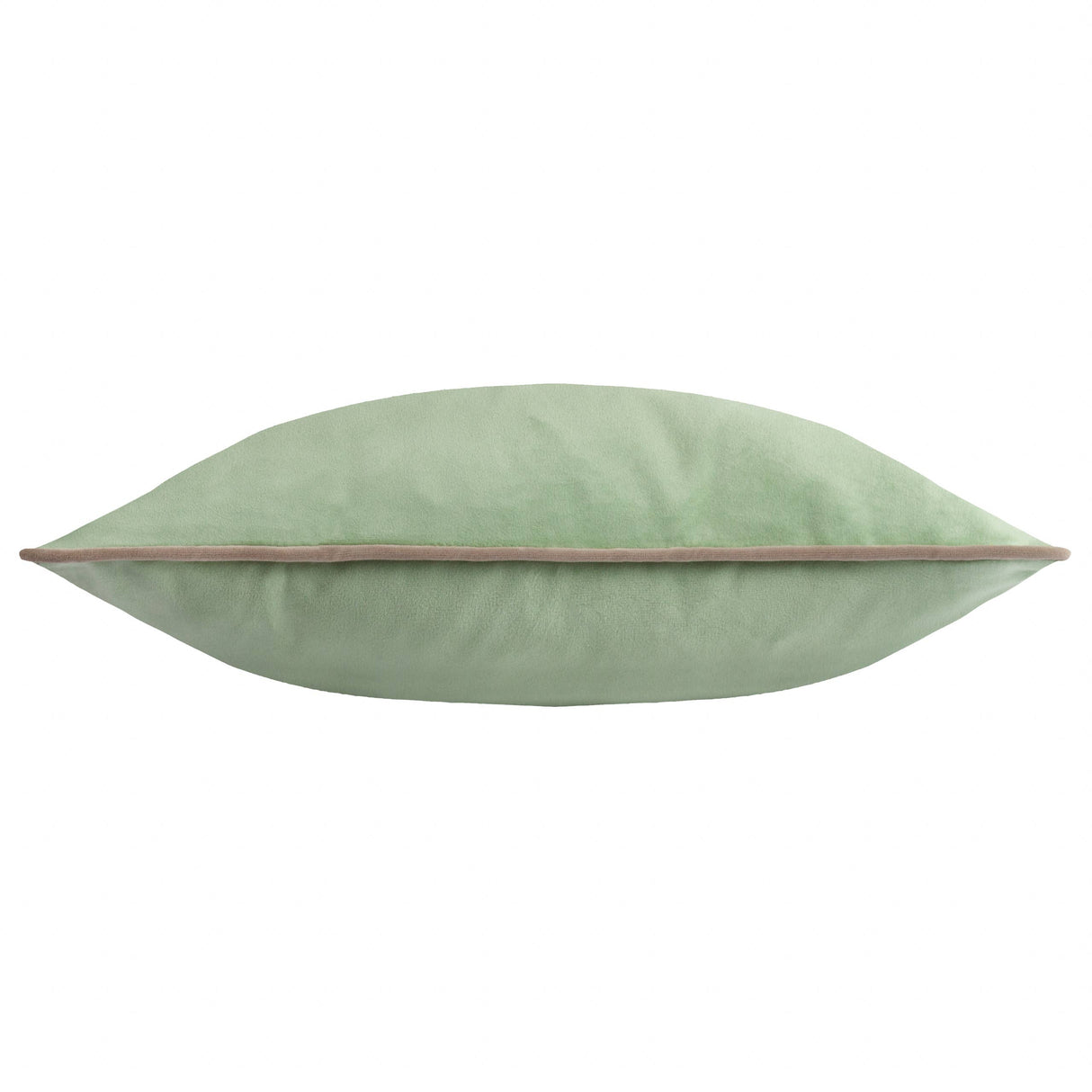 Riva Home - Meridian Velvet Cushion Eucalyptus/Natural: Eucalyptus/Natural / Polyester Filled / 55 x 55cm