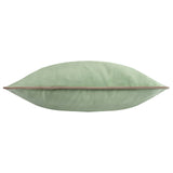 Riva Home - Meridian Velvet Cushion Eucalyptus/Natural: Eucalyptus/Natural / Polyester Filled / 55 x 55cm