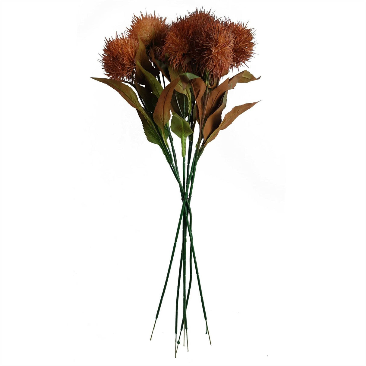Globe Thistle Yellow Ball Artificial Flower Stem – 70cm Faux Floral