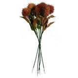Globe Thistle Yellow Ball Artificial Flower Stem – 70cm Faux Floral