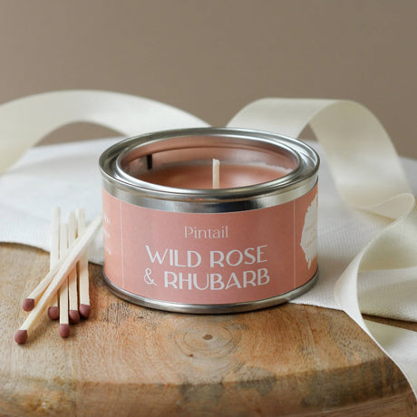 Pintail Candles | Avalon Home - Wild Rose and Rhubarb Paint Pot Candle | Candles in Tins