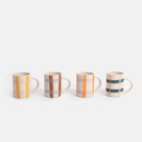Multi-Check Set of 4 Espresso Cups