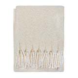 Isla Woven Tasselled Cream Throw