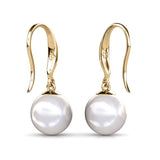 CARALI / MYC Paris - Pearl Hook Earrings - Gold and Crystal
