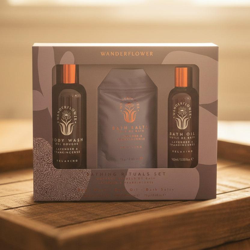Wanderflower - Bathing Rituals Set - Lavender & Frankincense
