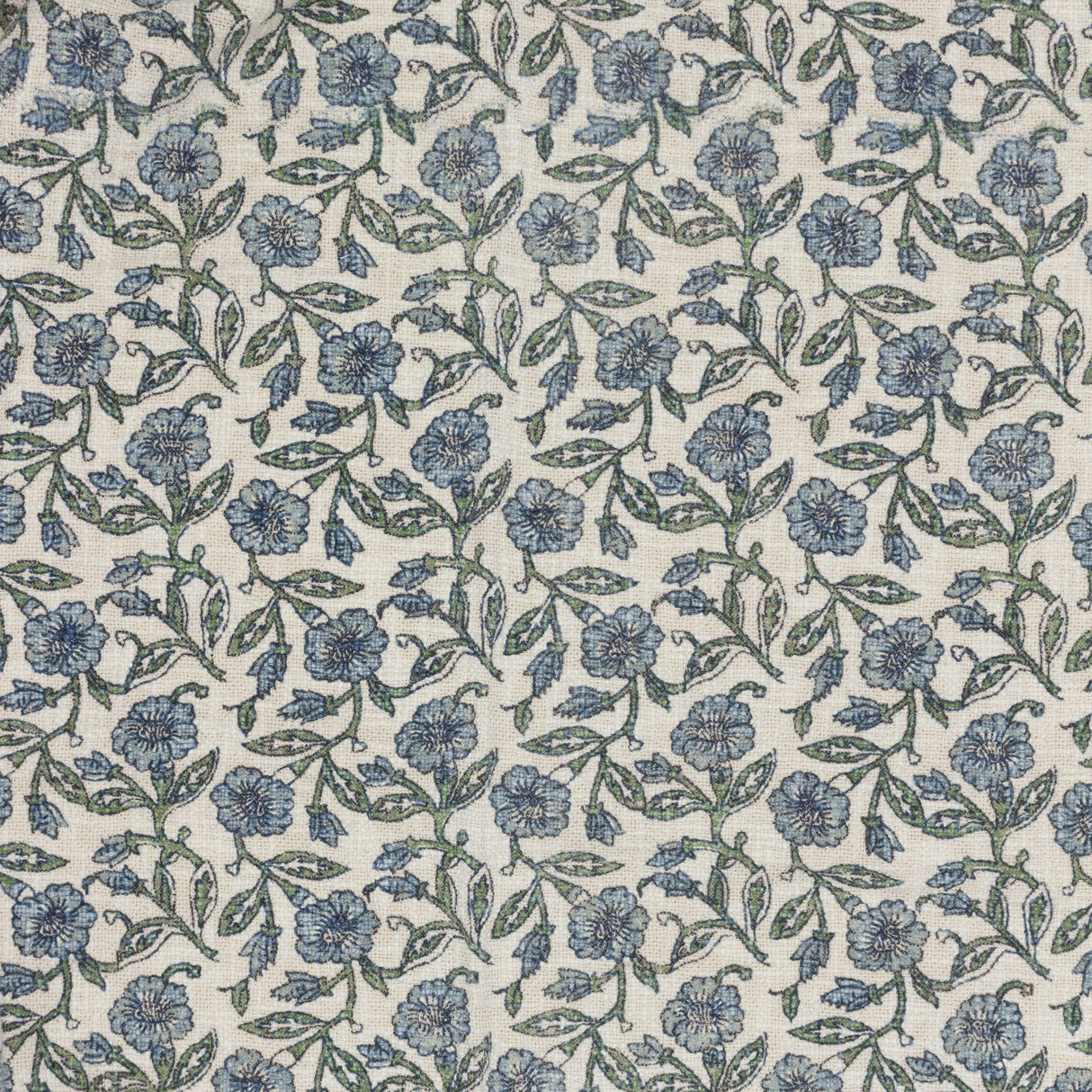 Riva Home - Delphine Printed Cotton Throw Delph Blue: Delph Blue / 130 x 170cm.
