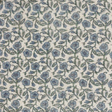 Riva Home - Delphine Printed Cotton Throw Delph Blue: Delph Blue / 130 x 170cm.
