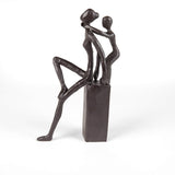 Playfulness Mother and Child Cast Iron Sculpture