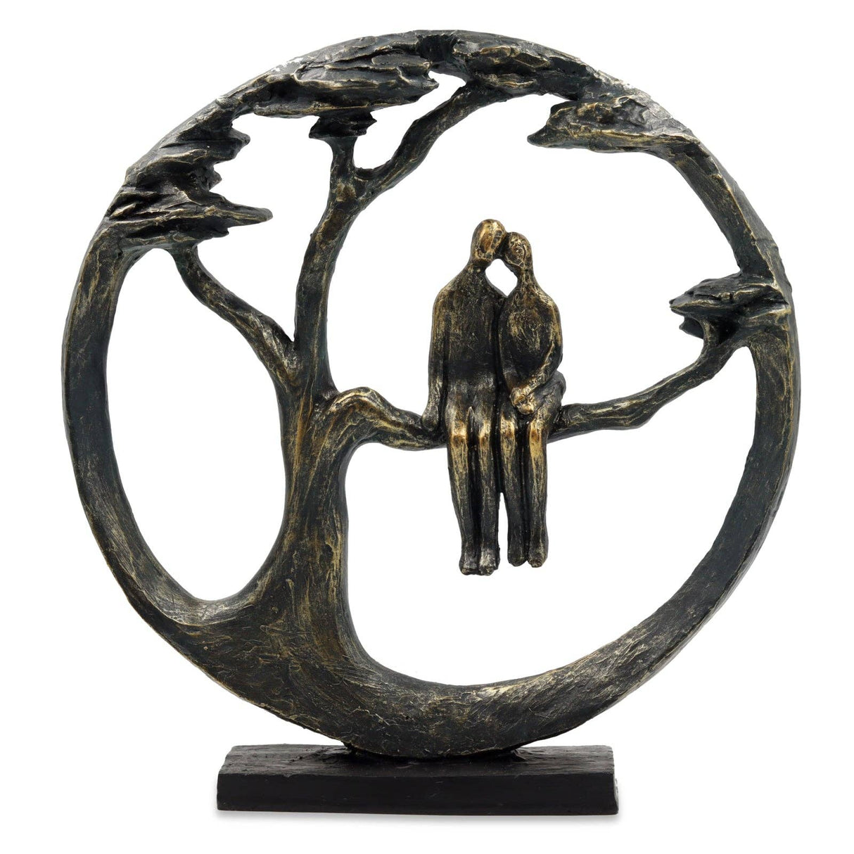 Sitting Couple Under Heart Tree Sculpture