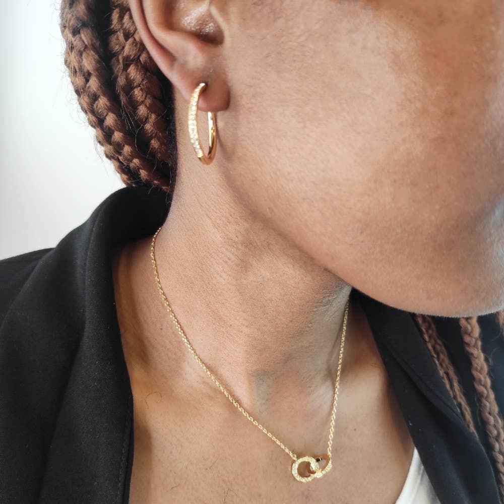 CARALI / MYC Paris - Chic Circle Hoop Jewelry - Gold and Crystal
