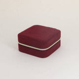 BOHM Paris - Square corduroy jewelry box: Bordeaux.
