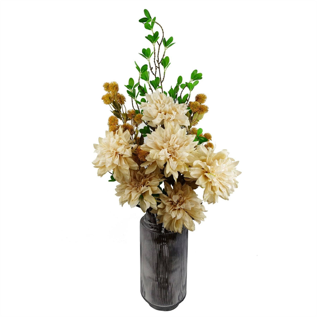 85cm Yellow Artificial Craspedia Stems – Faux Flower Stem