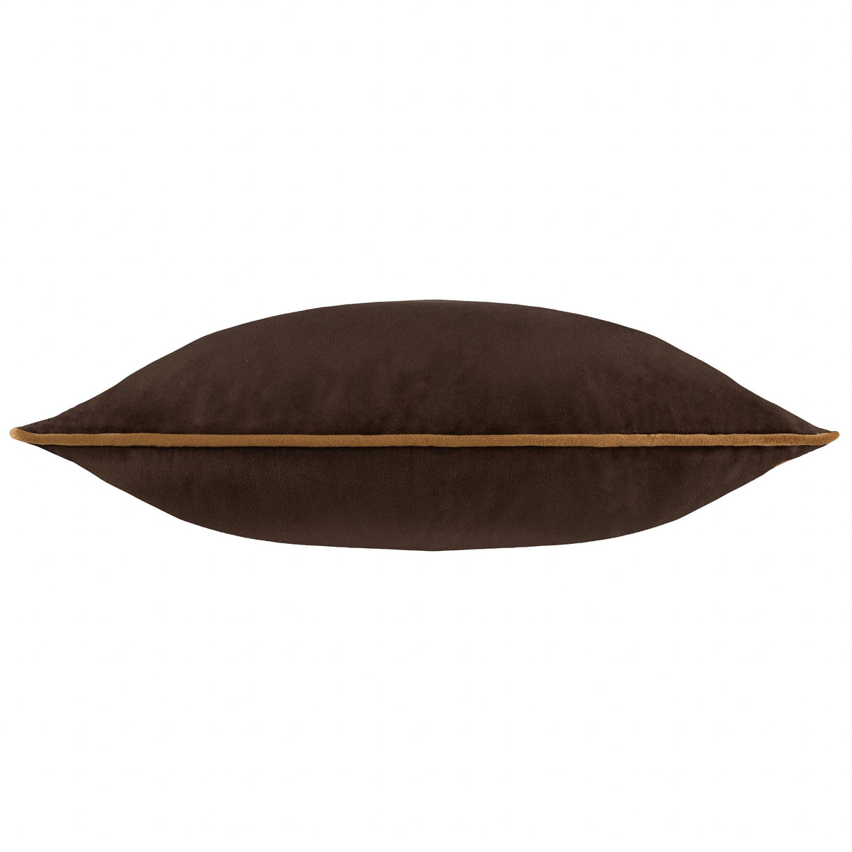 Riva Home - Meridian Velvet Cushion Chocolate/Caramel: Chocolate/Caramel / Polyester Filled / 55 x 55cm