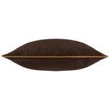 Riva Home - Meridian Velvet Cushion Chocolate/Caramel: Chocolate/Caramel / Polyester Filled / 55 x 55cm