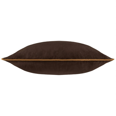 Riva Home - Meridian Velvet Cushion Chocolate/Caramel: Chocolate/Caramel / Polyester Filled / 55 x 55cm