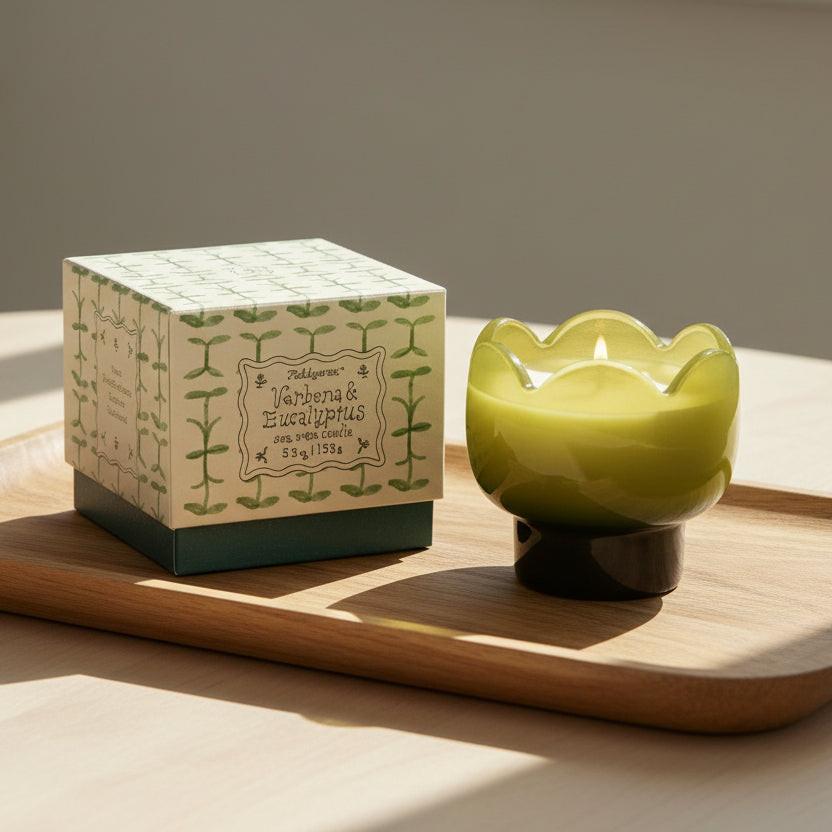 Tulip Glass Candle - Verbena & Lemongrass