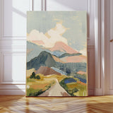 Mountain Painting Pastel Landscape Art Print A3