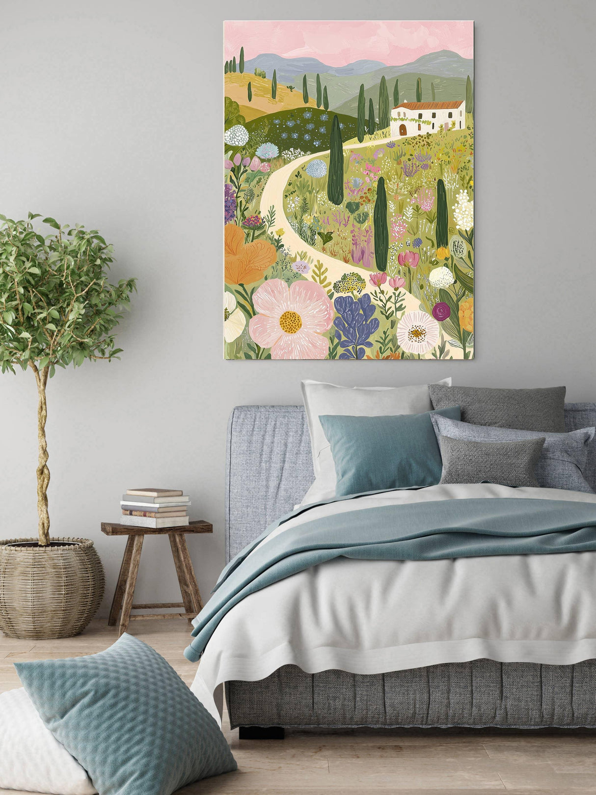 Flower Farm France Art Print A3