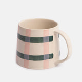 Pink/Teal Check Large Mug