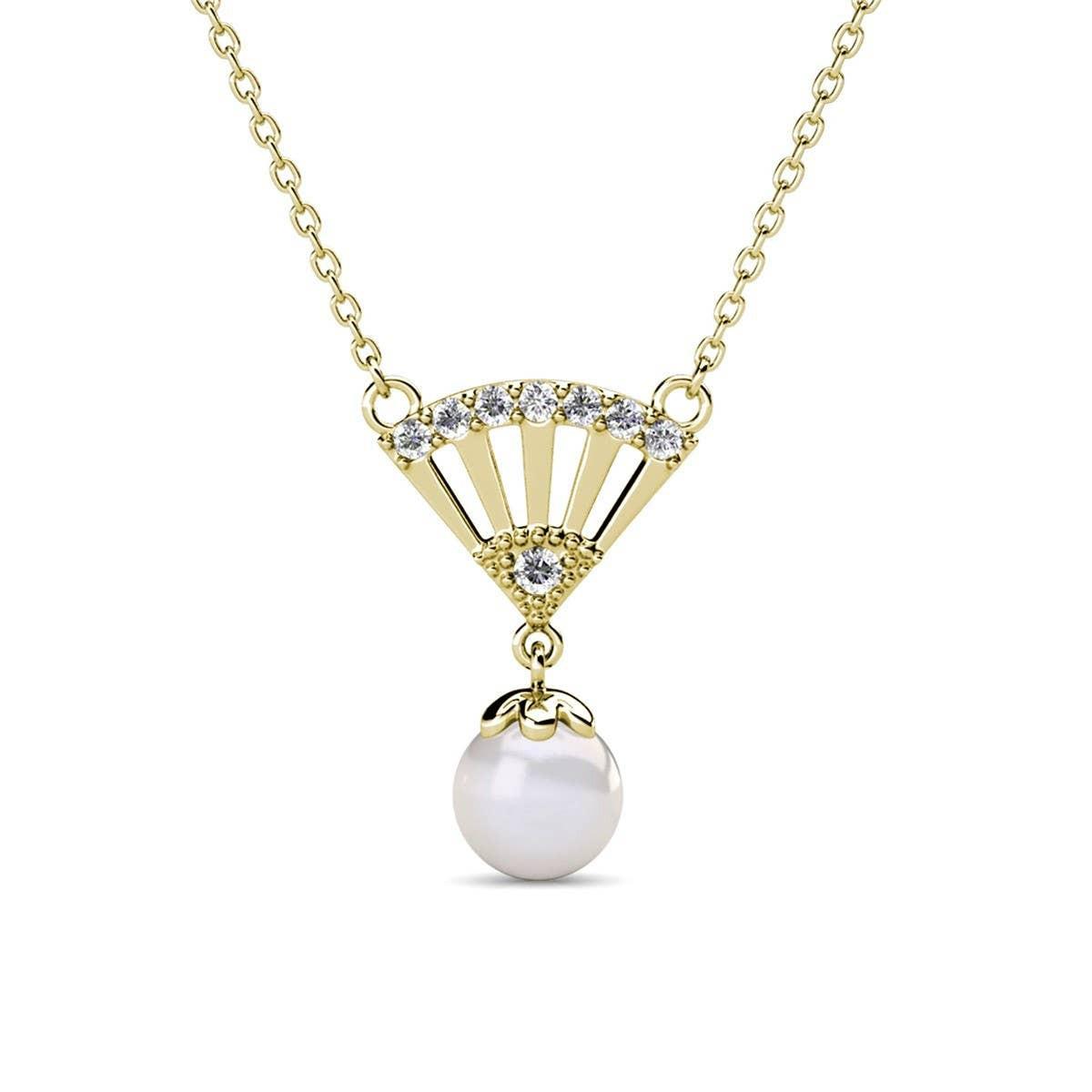 CARALI / MYC Paris - Ingride Pearl Pendants - Gold and Crystal