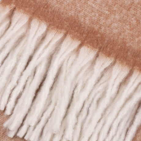 Cozy Woven Tasseled Rust Throw