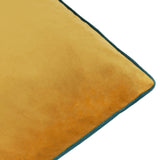 Riva Home - Meridian Velvet Cushion Ochre/Teal: Ochre/Teal / Polyester Filled / 55 x 55cm