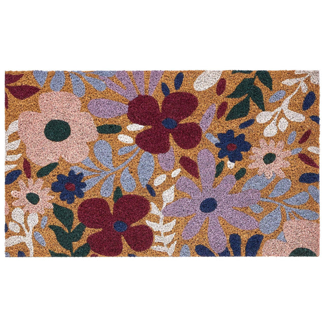 Phoenox Textiles - My Mat Printed Coir Wildflower Meadow Doormat: 45x75.
