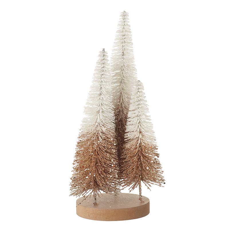 Heaven Sends - GOLD & WHITE BRUSH TREE GROUP DEC