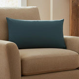 Riva Home - Contra Velvet Cushion Slate Blue: Slate Blue / Polyester Filled / 40 x 60cm.