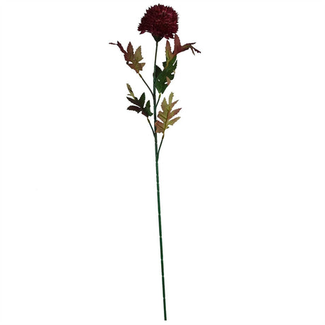 Large Pink Ball Dahlia Artificial Flower Stem – 70cm Faux Floral Stem
