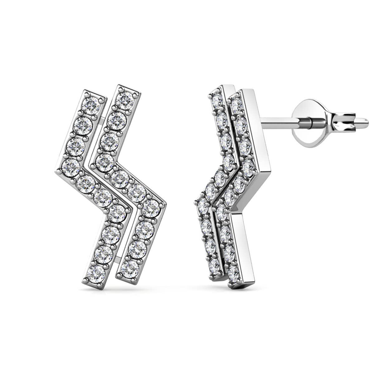 CARALI / MYC Paris - Brontide earrings - silver and crystal