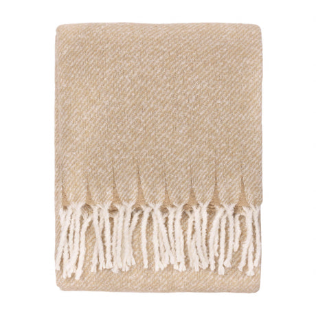 Riva Home - Isla Woven Tasselled Throw Natural: Natural / 130 x 180cm