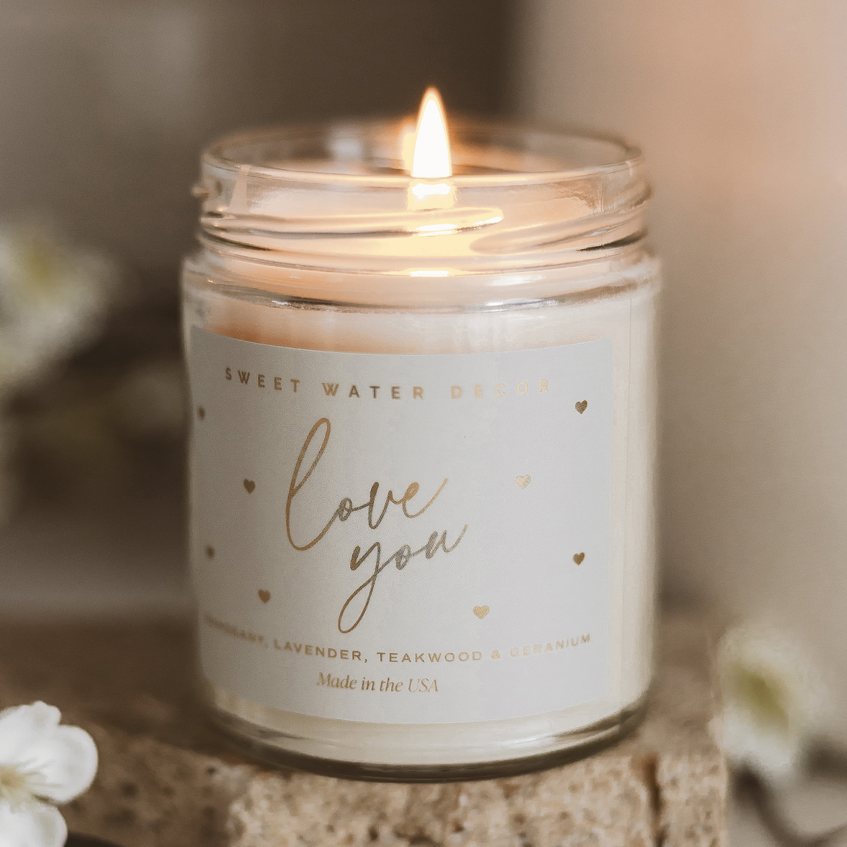 Sweet Water Decor - Love You 9 oz Candle - Valentine's Day & Home Decor