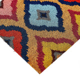 Phoenox Textiles - My Mat Printed Coir Bright Ikat Doormat: 045x075