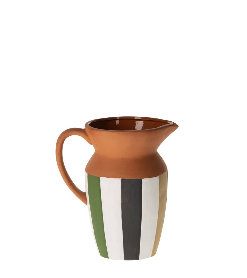 Athezza - Terracotta/Green Vase