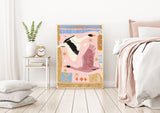 Swan Pastel Painting Art Print A3