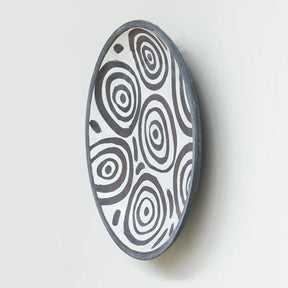 Large Black and White Patterned Wall Platter.