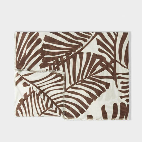 Tropical Leaf Printed Scarf.
