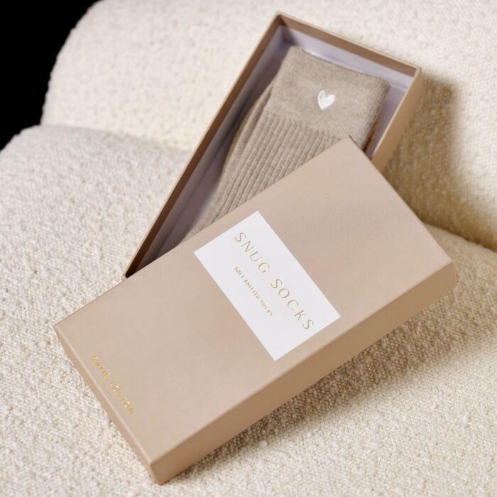 Gift Boxed Socks in Taupe