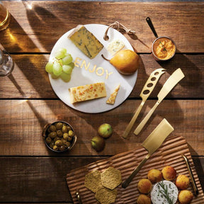 Artesá Round White Marble Cheese Board.