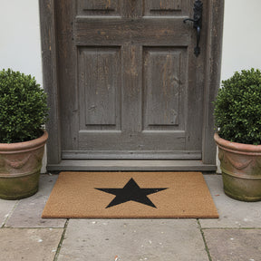 60cm Black Star Doormat.