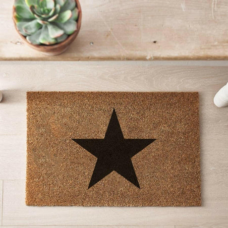 60cm Black Star Doormat.