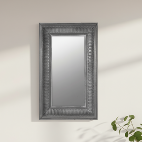 Large Antique Silver Wall Mirror.