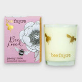 Bee Fayre Peony Rose Small Scented Candle.