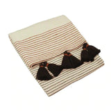 Black and White Tasseled Throw.