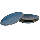 Dark Blue Glazed Stoneware Dinner Plate.