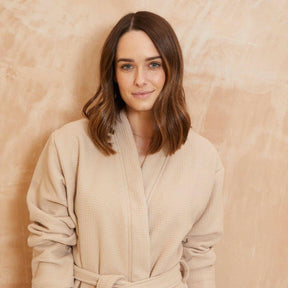 Desert Blush Waffle Dressing Gown - S/M.